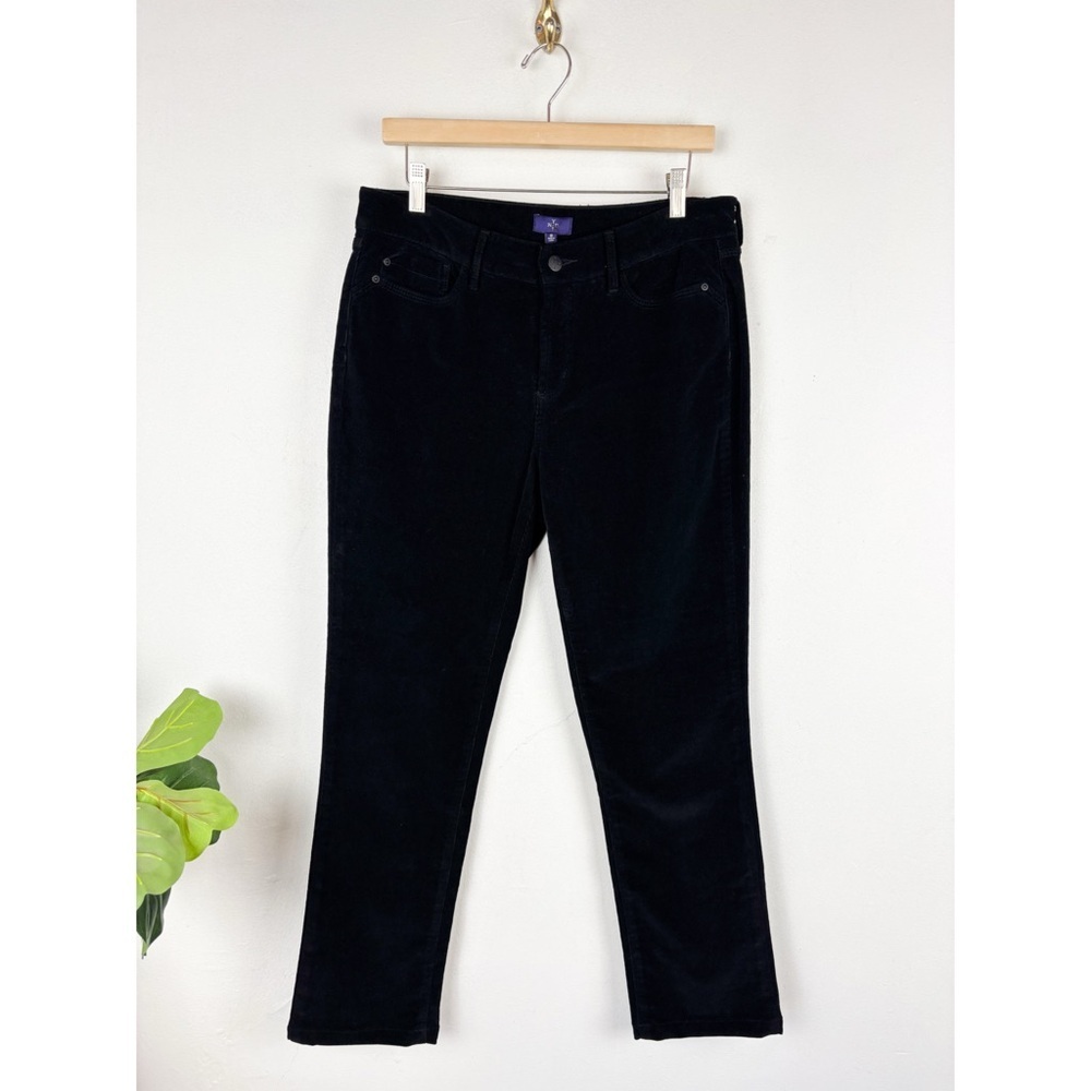 NWOT NYDJ Lift & Tuck Black Velvet Legging Pants Sz 8